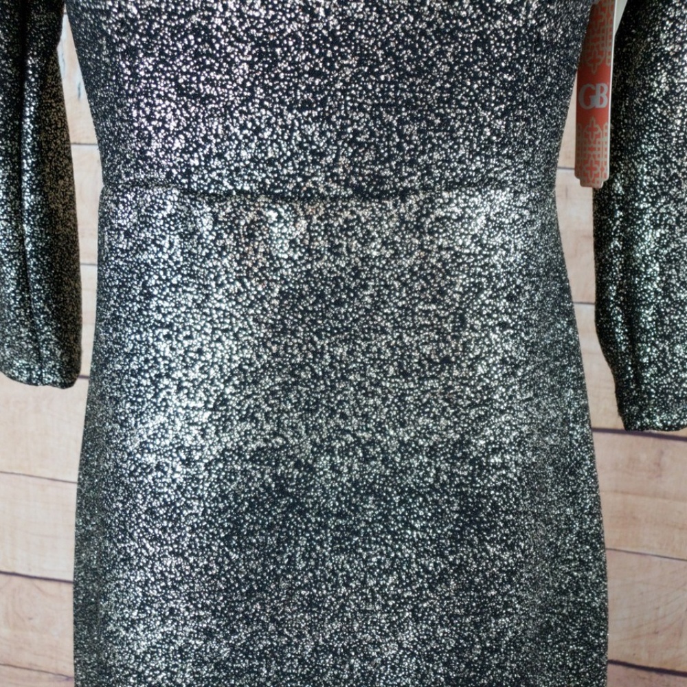 NWT GB Gianni Bini Metallic Off The Shoulder Dress - Picture 3 of 8